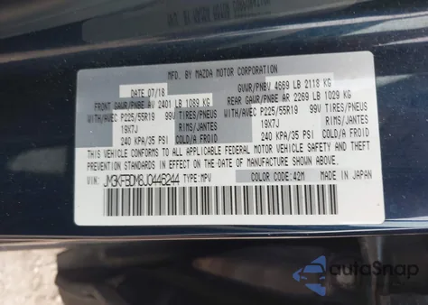 2018 Mazda Cx-5 Grand Touring from USA, damaged, VIN JM3KFBDM8J0446244